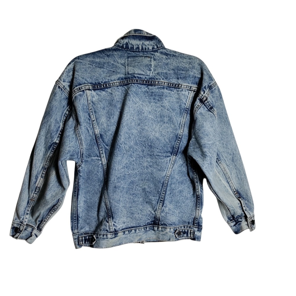 Vintage Levis 77930 0209 Acid Wash Denim Trucker Jacket Made in USA Mens Small - Picture 2 of 10